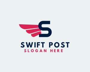 Logistics Delivery Wings logo design