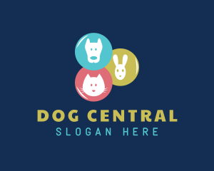 Cat Dog Bunny Veterinary logo design