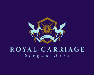 Royal Pegasus Shield logo design