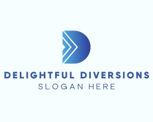 Logistics Forward Letter D logo design