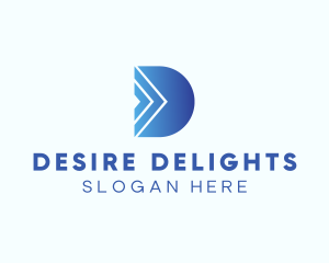 Logistics Forward Letter D logo design