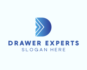 Logistics Forward Letter D logo design