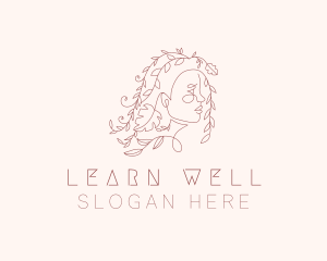 Wellness Leaf Lady logo design