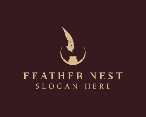 Law Feather Quill logo design