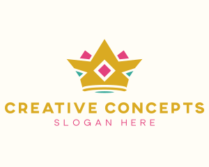 Royal Tiara Crown logo design