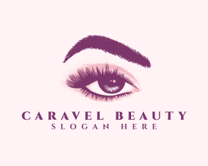 Cosmetic Eye Lashes Eyebrow logo design