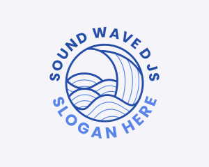 Ocean Wave Lines logo design