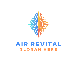 Heating Cooling Ventilation logo design