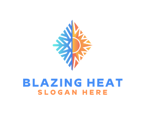 Heating Cooling Ventilation logo design