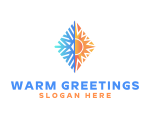 Heating Cooling Ventilation logo design