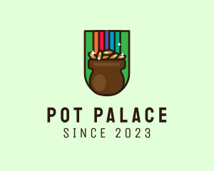 Rainbow Gold Pot logo design