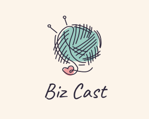 Heart Knitting Thread Logo