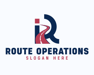 Driving Road Letter R logo