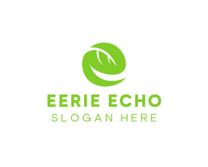 Leaf Letter E logo design