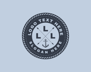 Ocean Marine Anchor Logo