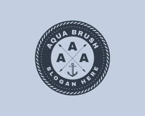 Ocean Marine Anchor logo design