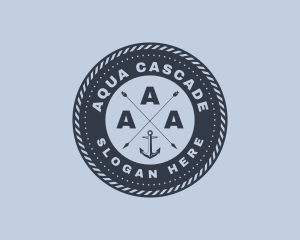 Ocean Marine Anchor logo design