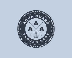 Ocean Marine Anchor logo design