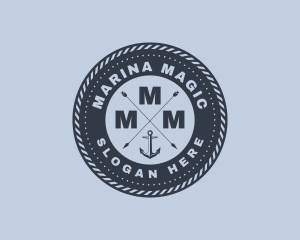 Ocean Marine Anchor logo design