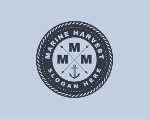 Ocean Marine Anchor logo design