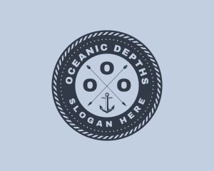 Ocean Marine Anchor logo design