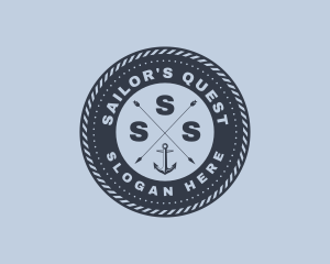 Ocean Marine Anchor logo design