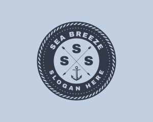 Ocean Marine Anchor logo design