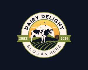 Cow Farm Cattle logo design