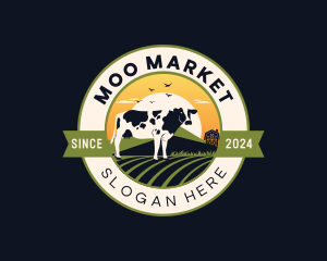 Cow Farm Field logo design