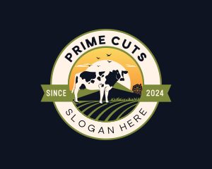 Cow Farm Field logo design