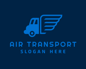 Wings Truck Delivery logo design