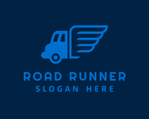 Wings Truck Delivery logo design