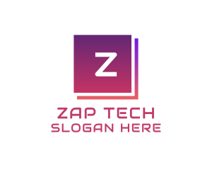 Gradient Tech Square logo design