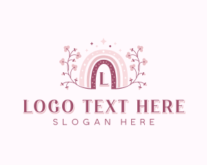 Floral Wreath Rainbow logo