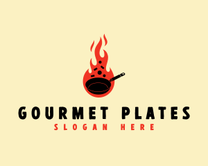 Culinary Fire Pan logo design