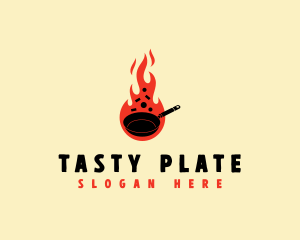 Culinary Fire Pan logo design