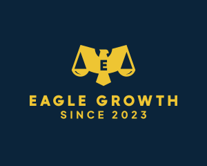 Wing Justice Scale Eagle logo design