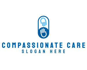 Hand Charity Volunteer logo design