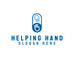 Hand Charity Volunteer logo design