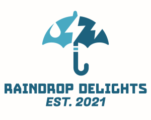 Umbrella Storm Weather logo design