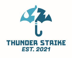 Umbrella Storm Weather logo design