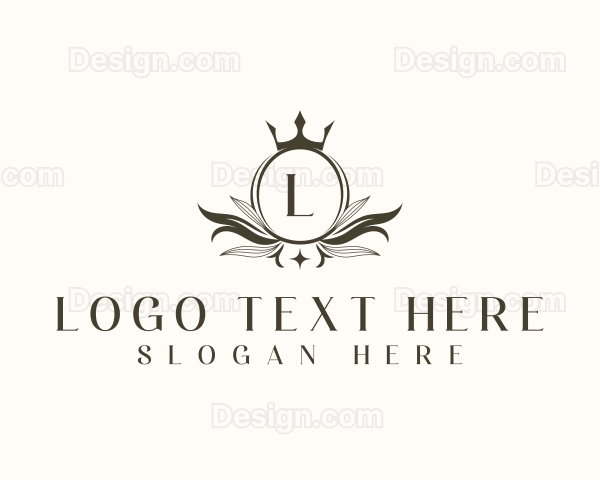 Floral Crown Ornament Logo