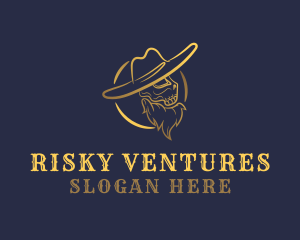 Cowboy Hat Skull logo design