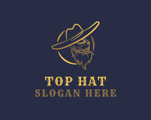 Cowboy Hat Skull logo