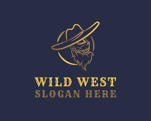 Cowboy Hat Skull logo