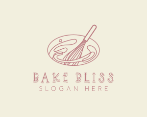 Swirl Baking Whisk logo design