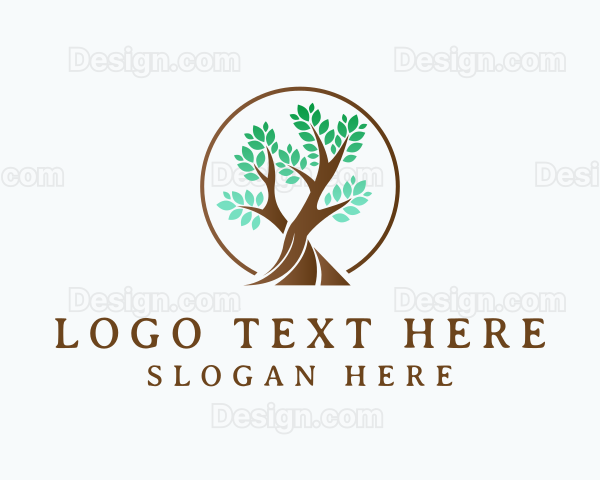 Green Leaf Tree Logo