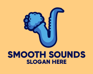 Modern Blue Saxophone logo