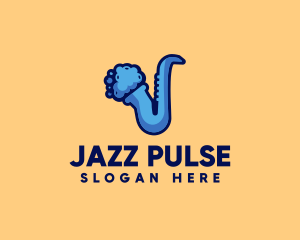 Modern Blue Saxophone logo