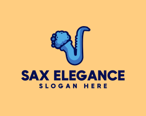 Modern Blue Saxophone logo